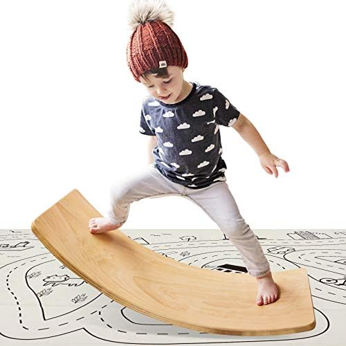 HAN-MM Wooden Wobble Balance Board with 