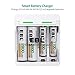 EBL Rechargeable Battery Charger - AA 2800mAh (4 Packs) & AAA 1100mAh (4 Packs) with iQuick 3-Hour Fast Charging & USB Compatibility