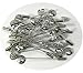 Rockin Beads Brand, 120pcs Steel/Nickel Tone Round Beading Coat Stick Pin with Clutches Setting Brooches 6.9x1.2cm(2 6/8