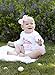 Mud Pie Baby Bunny Tutu Crawler, White/Pink, 0-6 Months