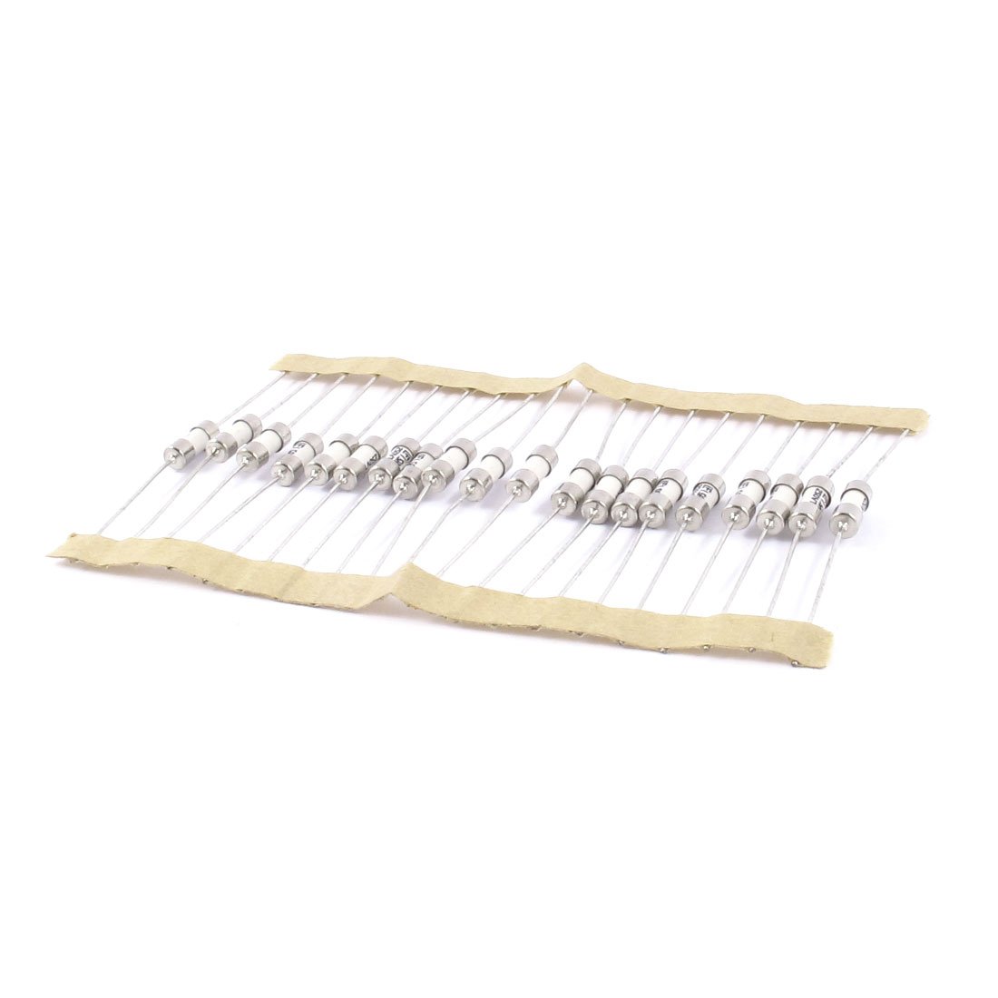 Sourcingmap 20 Pcs AC 250V 1.5A Time-delay Slow Blow Axial Leaded Fuses 3 x 62mm