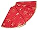 Clever Creations 42 Inch Christmas Tree Skirt Decoration, Large Merry Christmas Mat Holiday Décor, Red and Gold