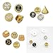 Black and Gold 75th Birthday Party Favor Stickers, Chocolate Kisses Candy Stickers - 180 Labels