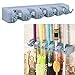 DayBuy Mop and Broom Holder Wall Closet Mounted with 5 Position and 6 Hooks Organizer Rakes Automatic Handle Grips Household Tool and Garage Storage Organization Racks