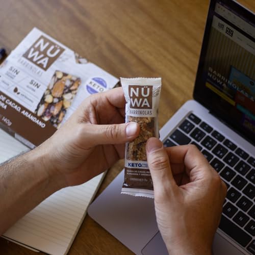MIX PACK NÜWA KETO: Barritas de Cacao, Coco y Quinoa - Veganas - Snack Saludable - Vitamina E - Sin Azúcar Añadida - 15 pz - Ingredientes Naturales - Sin Conservadores - Sin Gluten