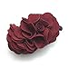 Meilliwish Flowers Rose Hair Clip Ponytail Holder(H41)(WineRed)