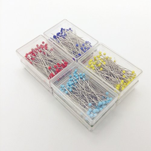 image for Wolf War 800pcs Sewing Pins 38mm Multicolor Glass Ball Head Pins For D