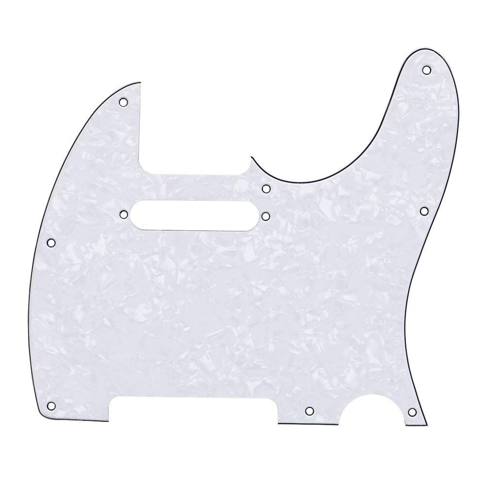 Alnicov White Pearl Guitar Pickguard Scratch Plate Fits For Tl Electric Guitar