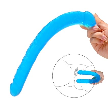 Dildo Sexspielzeug für Lesben doppelseitiger Dildo für Frauen Sextoy wasserresistent flexibles Doppel Dong für vaginalen G Pu