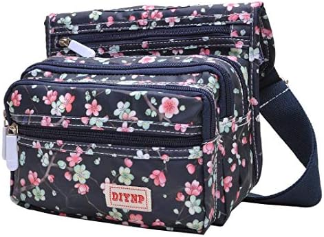 Ladies Nylon Multi-Pocket Crossbody Bags for Women Fashion Waterproof Small Messenger Shoulder Bag
