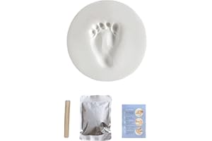 Footprint Casting Kit - Infant Hand Mold, Clay Print, Pet Paw Stamp | Premium Air-Dry Keepsake Frame With Imprint Tray, Baby 