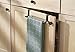 mDesign Adjustable, Expandable Over Kitchen Cabinet Towel Bar Rack - Hang on Inside or Outside of Doors, Hold Hand, Dish, Tea Towels - Customizable to 17