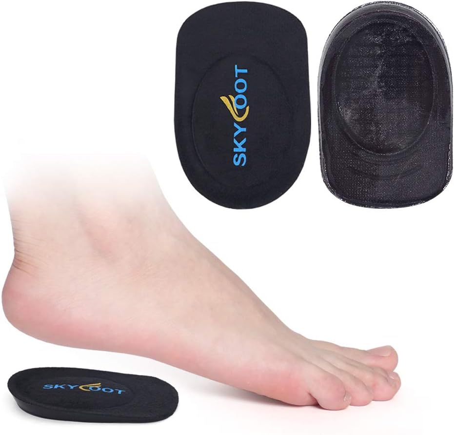 Skyfoot’s Heel Cups, Gel Heel Cushions for Plantar Fasciitis, Heel Pain, Bone Spur, Shock Absorbing, Achilles Pain and Leg Length Discrepancy(Medium - Women's 6-9|Men's 5-8): Health & Personal Care