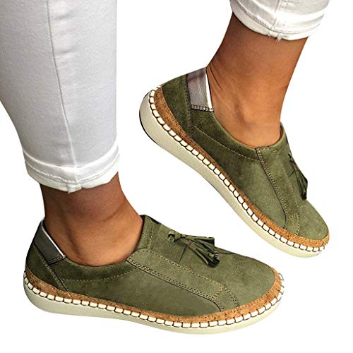 Respctful✿Women Ankle Flat Slip On Canvas Shoes Casual Comfortable Walking Fashion Sneakers