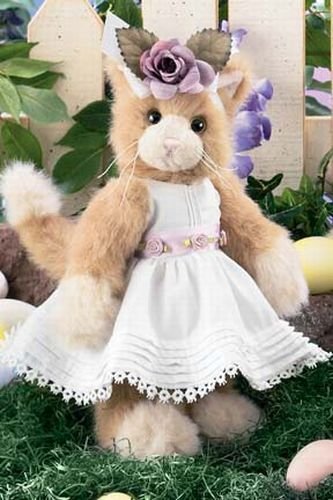 Retired 2004 Little Miss Purrfect Kitty Cat By the Bearington Collection Series Limited Stuffed Animal Plush