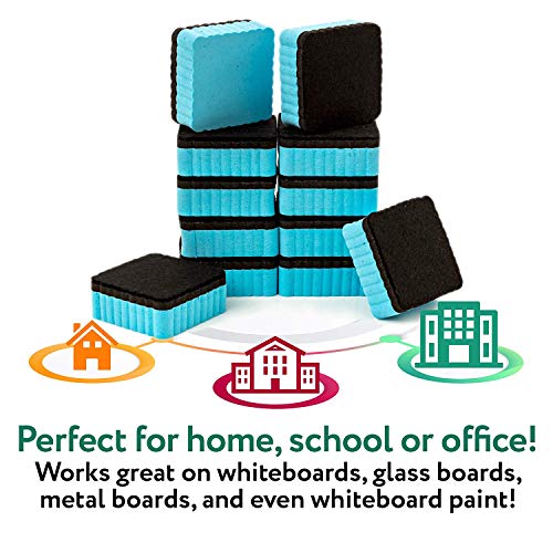 12 Pack Dry Erase Erasers, Whiteboard Eraser Chalkboard Dry