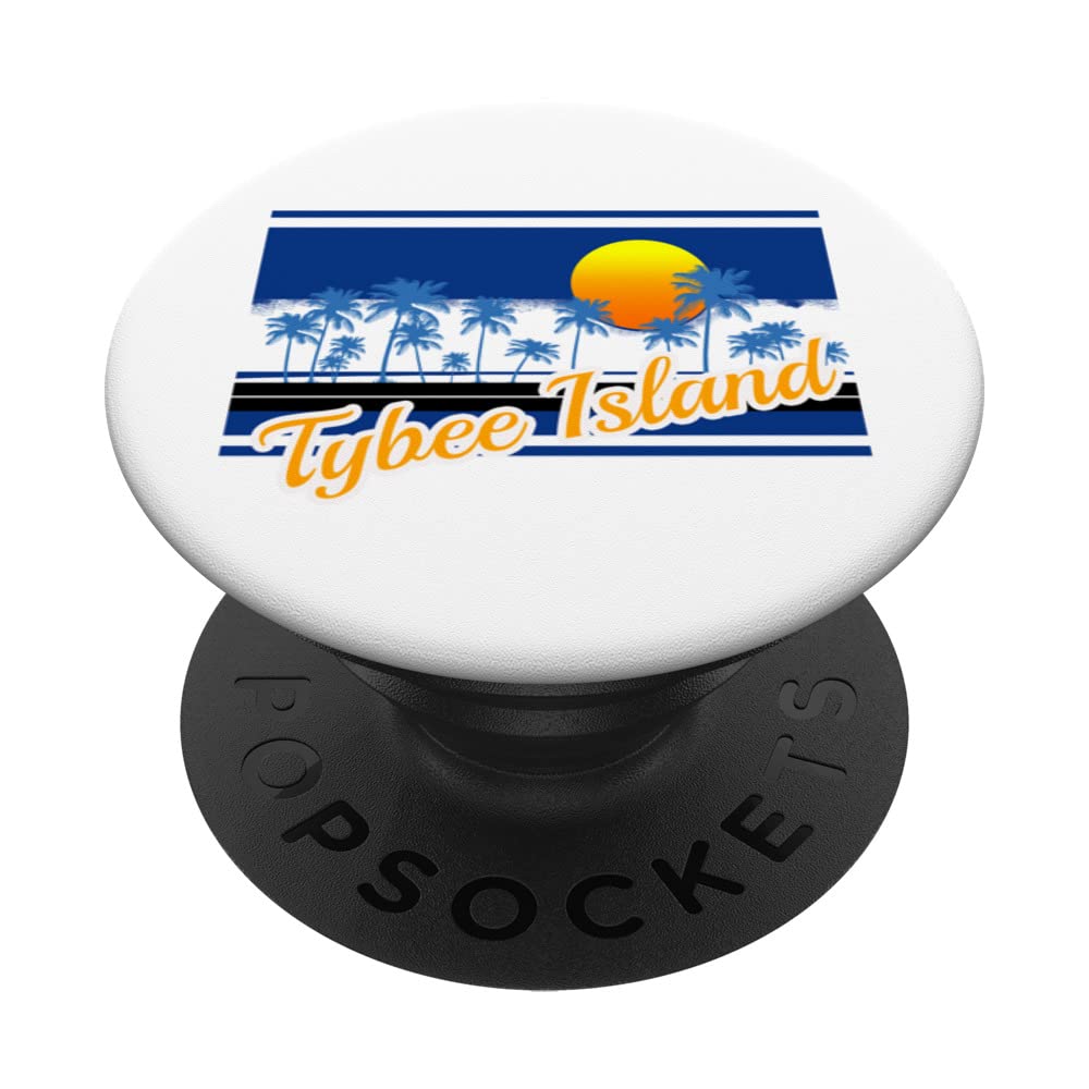 Tybee Island Retro Surf Style Vintage Beach PopSockets Swappable PopGrip