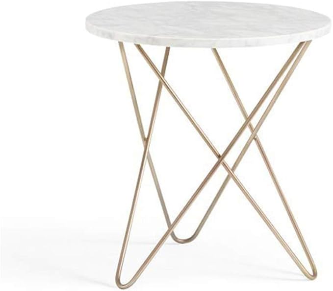 Side Table Coffee Table Single Layer Golden Table Legs Negotiating Table Office Cafe Reception Hotel Rest Tea Table Large Color White Size 60 62cm Amazon Co Uk Kitchen Home