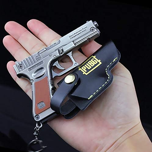 Games Eat Chicken Metal 1/6 1911 P92 P18C R45 Pistol dagger Revolver Rifle Model Action Figure Arts Toys Collection Keychain Gift ? (P18C)