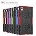 Sony Xperia L1 Case,Mama Mouth Shockproof Heavy Duty Combo Hybrid Rugged Dual Layer Grip Cover with Kickstand for Sony Xperia L1 (with 4 in 1 Packaged),Red