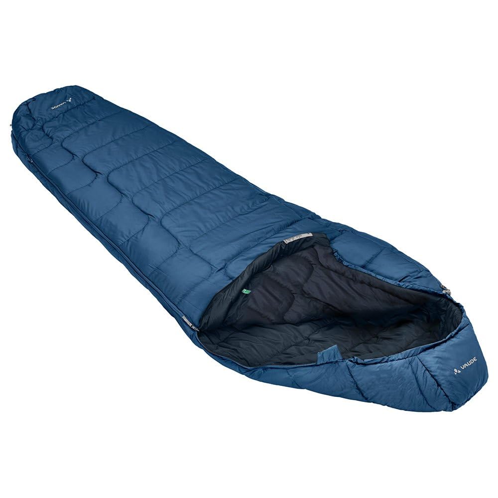 Vaude Lightweight Sioux 400 SYN Unisex Outdoor Right Zip Sleeping Bag available in Baltic Sea - One Size