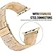 V-MORO Resin Bands Compatible with Apple Watch Bands 42mm 44mm iWatch Series 6/5/4/3/2/1 with Stainless Steel Buckle Copper Replacement Wristband Strap Women Men (Light Cream, 42mm)