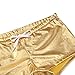 MSemis Men's Sexy Metallic Wetlook Drawstring Boxer Shorts Swim Trunks Underwear Gold Large (Waistline 33.0