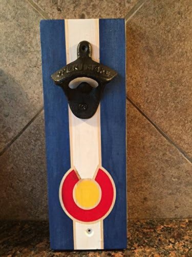 Colorado Flag - Magnetic Cap Catcher Bottle Opener - Metallic Blue