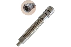 EBIEFLY Drill Joint Extension Rod With Spring Self-locking Rod Stainless Steel Vac u Lock Attachments Accessories to Air Quick Connector Compatible with KlicLok System Mechine 13cm/5.1in