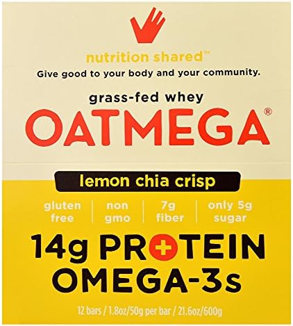 Boundless Nutrition Oatmega® Bar Lemon Chia Crisp -- 12 Bars