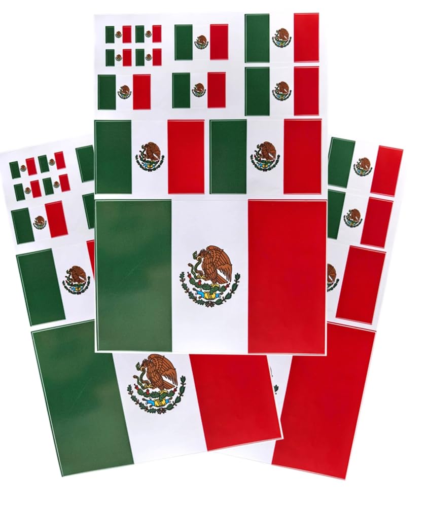 EUIOSFDC Decal in Multiple Sizes Mexico Flag