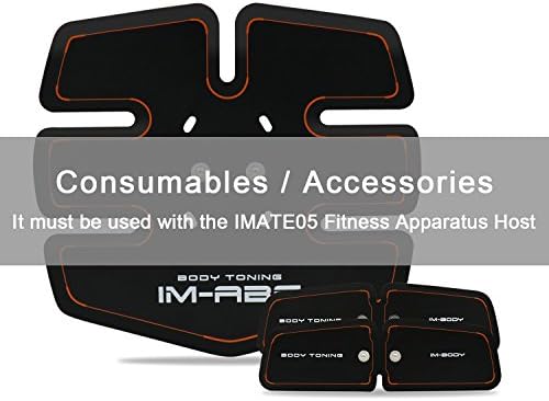 IMATE Wireless Abdominal Muscle Toner Gel Pads For Abdomen/Arm/Leg Training Portable Home/Office Workout Equipment for Men/Women