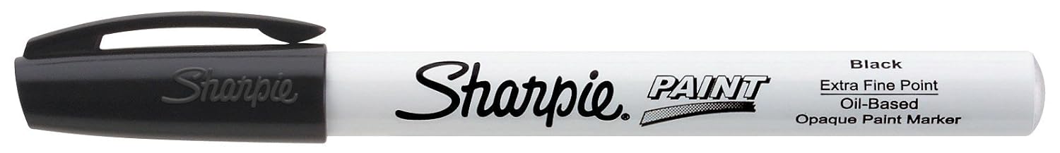 Sharpie Oil-Based Paint Marker, Extra Fine Point, Black, 1 Count - Great for Rock Painting (35526)