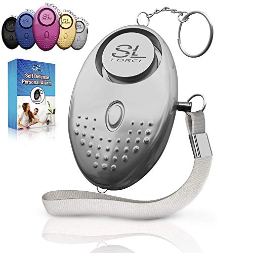 Personal Alarm Siren Song - 130dB Safesound Personal Alarm Keychain with LED Light, Emergency Self Defense for Women , Kids & Elderly. Security Safe Sound Rape Whistle Safety Siren Alarms by SLFORCE