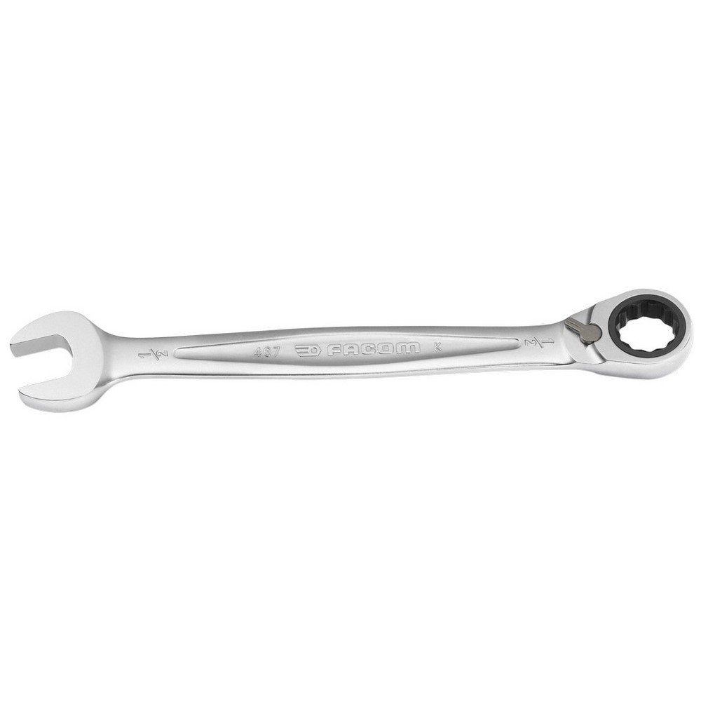 Facom 467.1/2 Ratchet Combination Spanner, 1/2" AF