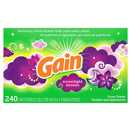 Gain Dryer Sheets Laundry Fabric Softener, Moonlight Breeze, 240 Count Pricepulse
