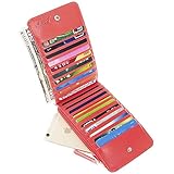 Badiya RFID Blocking Women's Bifold Multi Card Holder Wallet with Zipper Pocket Mothers Day Gift