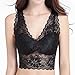 Sleep Koala Women's Sexy Lace Bralette Padded Bra Yoga Bralettes Wire Free Sleep Lingerie Black XXL (40B, 38C)