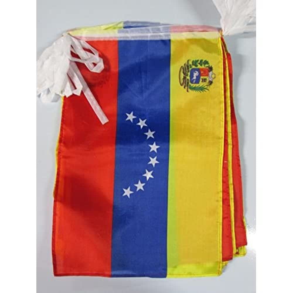 AZ FLAG - Venezuela Bunting Flag - 40 Ft Garland with 20 Venezuelan Flags 18'' x 12'' - 100% Polyester String Pennant - 12 meters