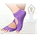 UNIQEE Grip Toeless Yoga Pilates Barre Socks with Non Slip Massage Silicone Dot for Women (4 pairs)
