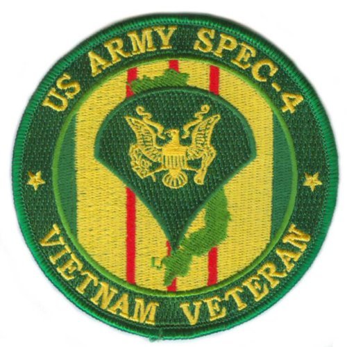 US Army Spec 4 Vietnam Veteran 4" Patch