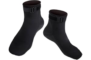 ReHaffe Water Neoprene Booties 3mm Dive Socks Anti-Slip Scuba Surf Fin Booties for Aldut Kids Beach Activity & Water Sports