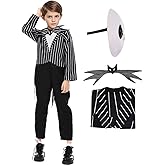 LOKI Helmet Skeleton Costume for Kids Boys Nightmare Jumpsuit and Mask Outfits Christmas Halloween Cosplay 3-12 Years