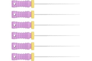 Smileheven Endodontic Root Canal Hand H Files Stainless Steel Hand Files Pack of 6 (10#)