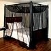Epoch Hometex, Inc Palace 4-Post Sheer Panel Bed Canopy Black