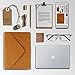 Plemo Laptop Sleeve Case Compatible with 13-13.3 inch MacBook Pro, MacBook Air, Notebook Computer, Water-Resistant PU Leather Protective Case Cover, Brown