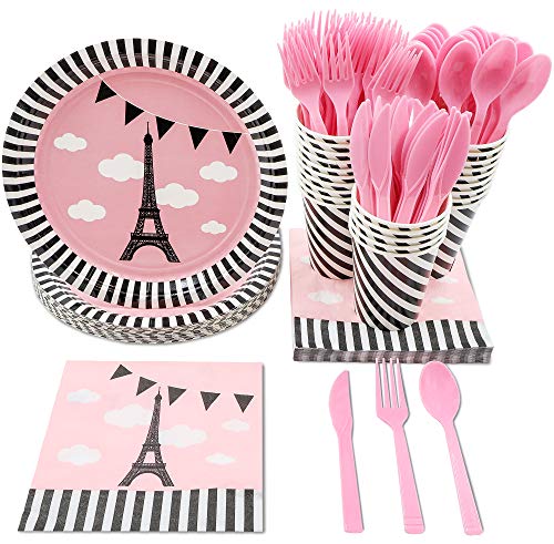 Carnival De Paris Costumes - Disposable Dinnerware Set - Serves 24 - Party Supplies for Kids Birthdays,