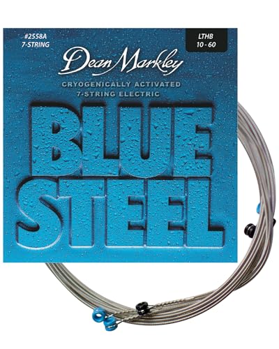 DEAN MARKLEY 311344 2558A 7LTHB 10-60 Steel Electic Gitarre Zubehör blau