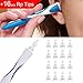 Earwax Remover, [Upgraded] SaikerMan Soft Safe Silicone Spiral Ear Wax Removal Cleaner Tool with 16 pcs Replacement Heads