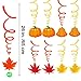 Supla 23 Pack Fall Decorations Hanging Honeycomb Paper Tissue Pumpkins Hanging Pumpkin Paper Lanterns Fall Hanging Swirl Maple Leaf Paper Garland for Thanksgiving Halloween Shower Birthday Party Decor